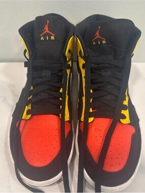 Nike Black, Red & Yellow High-Top Jumpman Sneakers